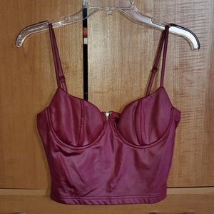 Burgundy Crop Top